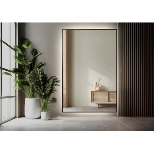 Zrcadlo v černém rámu s...