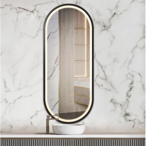 Oválné zrcadlo v mdf rámu s...