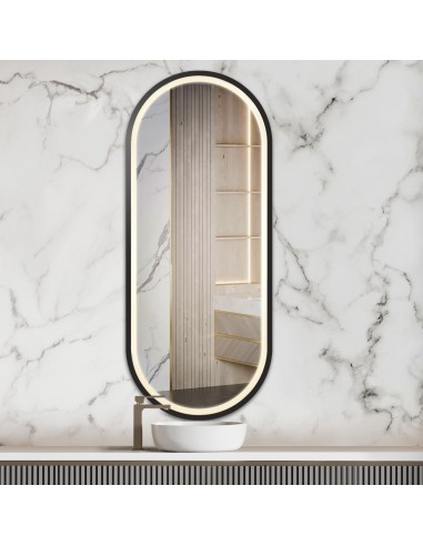 Oválné zrcadlo v mdf rámu s... Oválné zrcadlo v mdf rámu s...