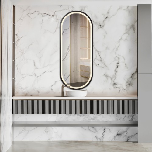 Oválné zrcadlo v mdf rámu s... 2