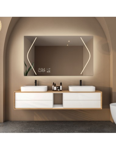 Koupelnové obdélníkové zrcadlo s... Koupelnové obdélníkové zrcadlo s...