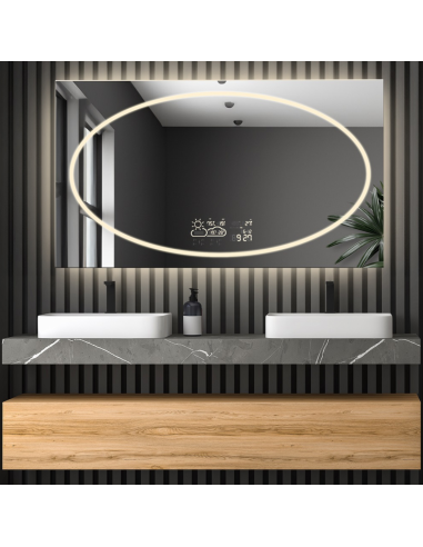 Koupelnové obdélníkové zrcadlo s... Koupelnové obdélníkové zrcadlo s...