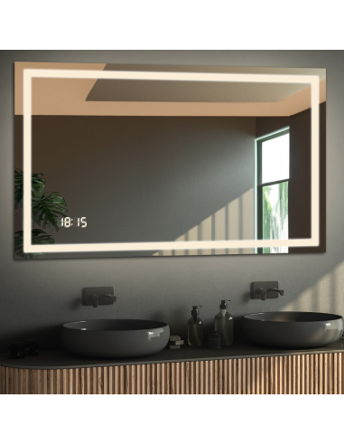 Koupelnové obdélníkové zrcadlo s... Koupelnové obdélníkové zrcadlo s...