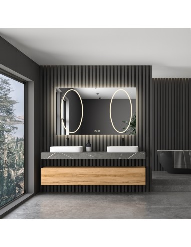 Koupelnové obdélníkové zrcadlo s... Koupelnové obdélníkové zrcadlo s...