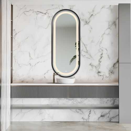 Oválné zrcadlo v mdf rámu s...