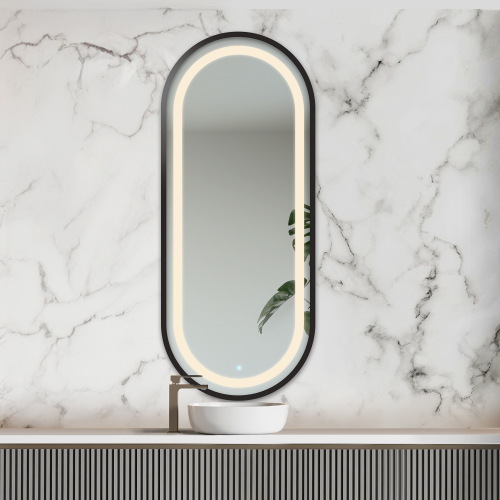 Oválné zrcadlo v mdf rámu s... 2