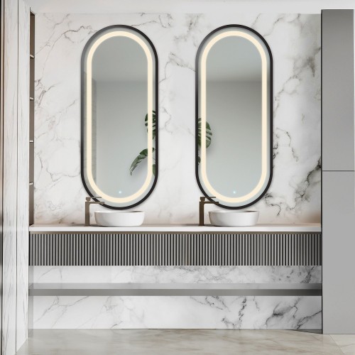 Sada oválných zrcadel v mdf...