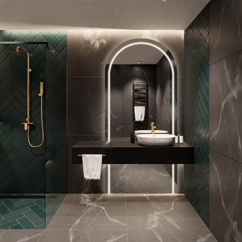 Poloviční oválné zrcadlo s... 2