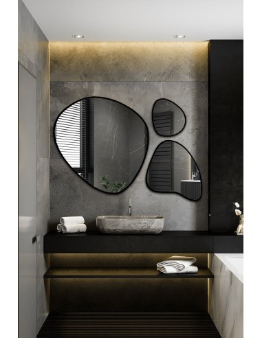 Sada tří zrcadel s organickým tvarem...