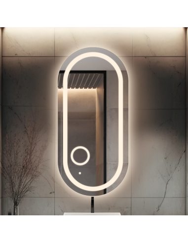 Koupelnové oválné zrcadlo s led zoom... Koupelnové oválné zrcadlo s led zoom...