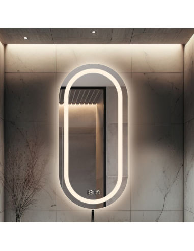 Koupelnové oválné zrcadlo s... Koupelnové oválné zrcadlo s...