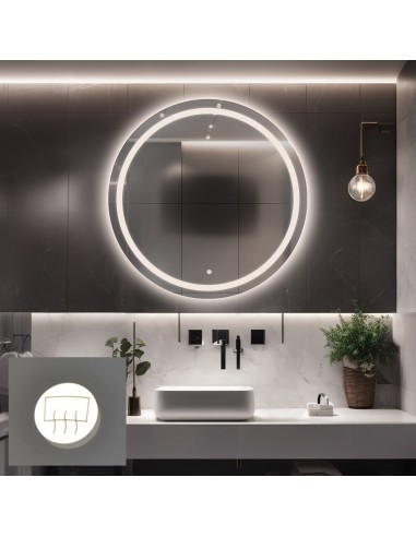 Kulaté koupelnové zrcadlo s...