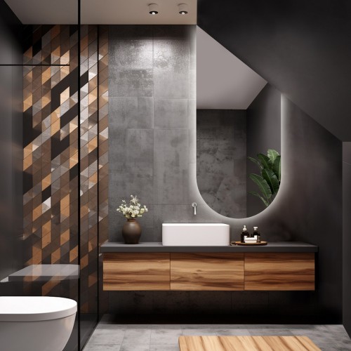 Poloválové zrcadlo se...