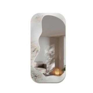 Nepravidelné zrcadlo na bílo-zlatém mramoru – MARBLE ZARI