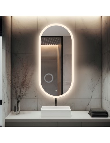 Oválné koupelnové zrcadlo se zoomem a...