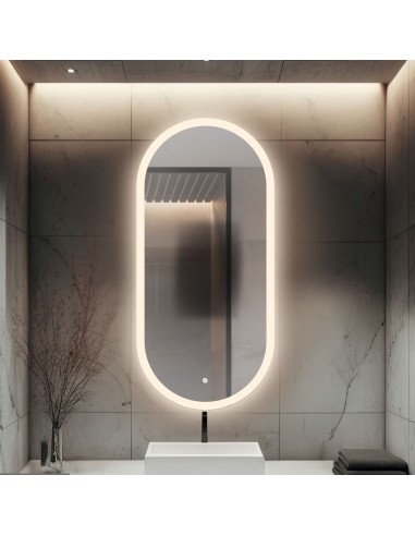 Oválné koupelnové zrcadlo s...