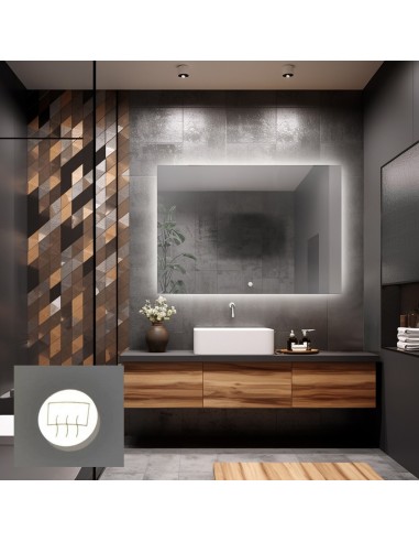 Koupelnové obdélníkové zrcadlo s...