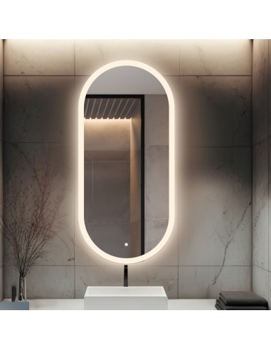 Oválné koupelnové zrcadlo s vypínačem...