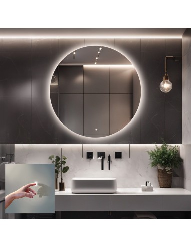 Koupelnové kruhové zrcadlo s...