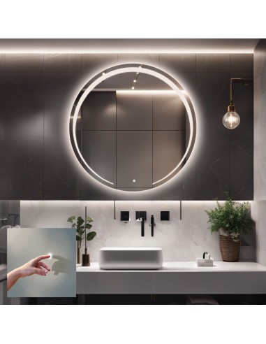 Koupelnové kruhové zrcadlo s...