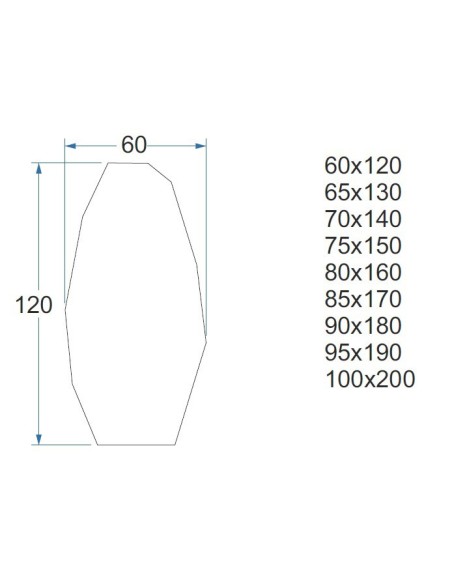 Dekorativní zrcadlo s ostrým organickým tvarem - PIRYT