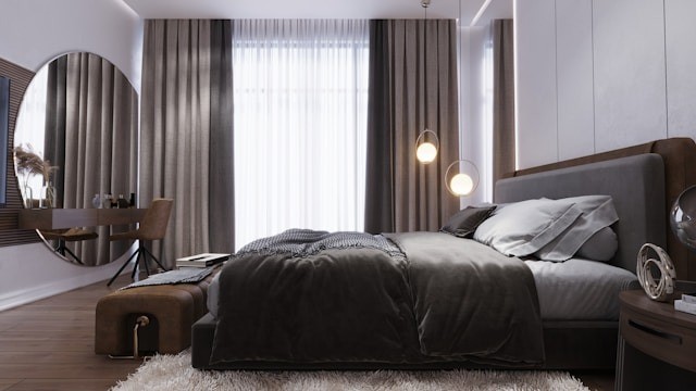 Nápad pro moderní a elegantní ložnice