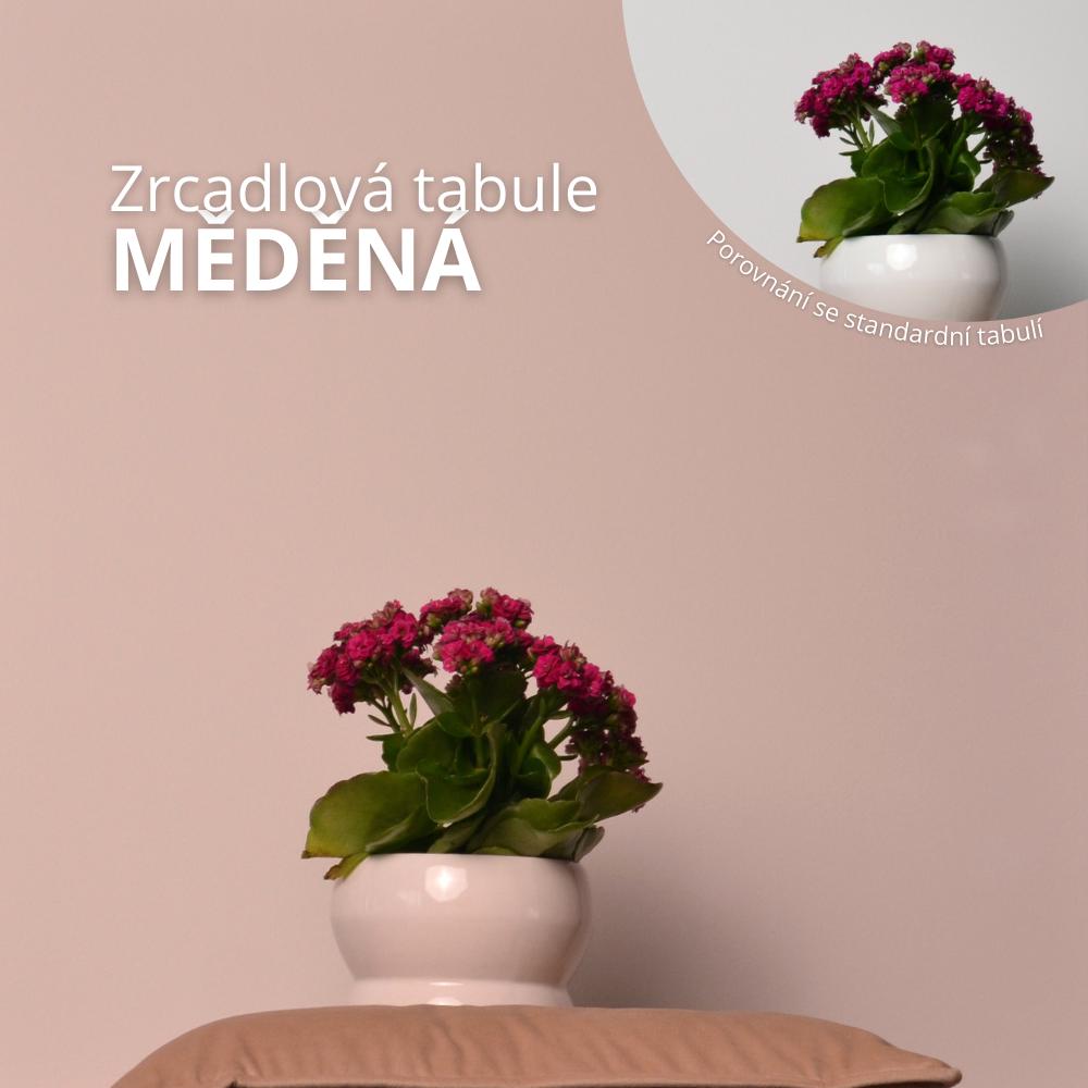 Měděná zrcadlová tabule